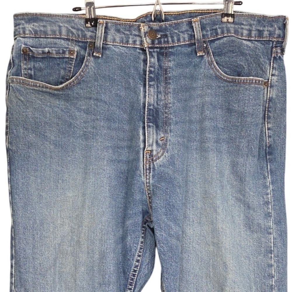 Levis 505 Jeans‎ Mens 38x32 Regular Fit Straight Leg Medium Wash Blue Denim Zip